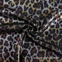 100% Polyester Leopard Printed Gauze Fabric